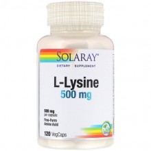 Лизин Solaray L-Lysine 500 mg 120 Veg Caps SOR-04941 Лизин Solaray L-Lysine 500 mg 120 Veg Caps SOR-04941