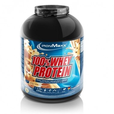 Протеин IronMaxx 100% Whey Protein 2350 g (банка) /47 servings/ Cookies Cream