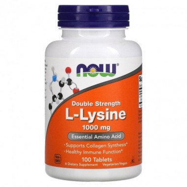 Лизин NOW Foods L-Lysine 1000 mg 100 Tabs