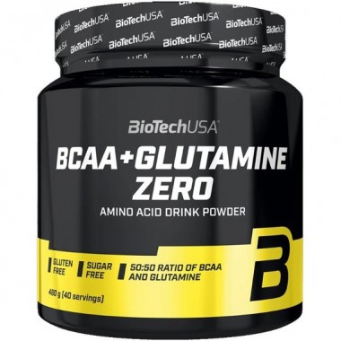 Аминокислота BCAA для спорта BioTechUSA BCAA + Glutamine Zero 480 g /40 servings/ Orange