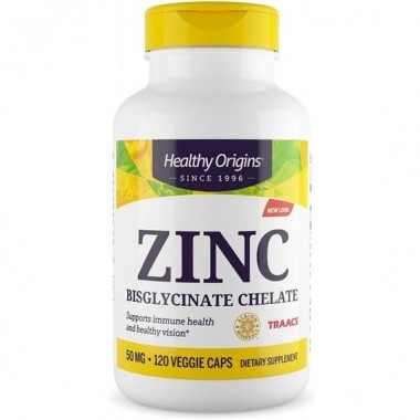 Микроэлемент Цинк Healthy Origins Zinc Bisglycinate Chelate 50 mg 120 Veg Caps HOG-39550