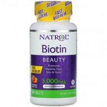 Биотин Natrol Biotin 5000 mcg 90 Tabs Strawberry NTL-06323