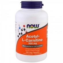 Комплекс Ацетил/Карнитин NOW Foods Acetyl-L-Carnitine 500 mg 200 Veg Caps