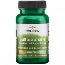 Смесь экстрактов Swanson Sulforaphane 400 mcg 60 Veg Caps Смесь экстрактов Swanson Sulforaphane 400 mcg 60 Veg Caps