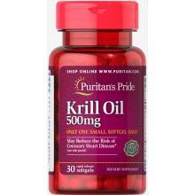 Масло криля Puritan's Pride Krill Oil 500 mg 30 Softgels