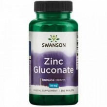 Микроэлемент Цинк Swanson Zinc Gluconate 30 mg 250 Tabs