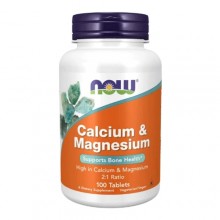 Микроэлемент Кальций NOW Foods Calcium & Magnesium, 500/250 mg 100 Tabs