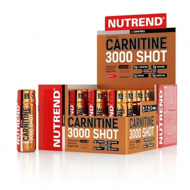Жиросжигатель для спорта Nutrend Carnitine 3000 Shot 20 х 60 ml Strawberry