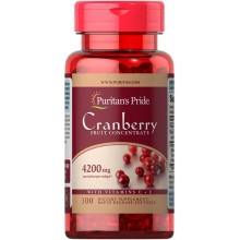 Клюква Puritan's Pride Cranberry Fruit Concentrate with C & E 4200 mg 100 Softgels