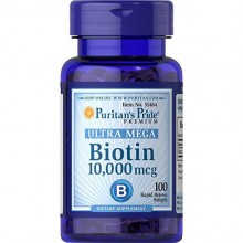 Биотин Puritan's Pride Biotin 10000 mcg 100 Softgels