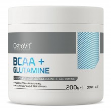 Аминокомплекс для спорта OstroVit BCAA + Glutamine 200 g /20 servings/ Grapefruit Аминокомплекс для спорта OstroVit BCAA + Glutamine 200 g /20 servings/ Grapefruit