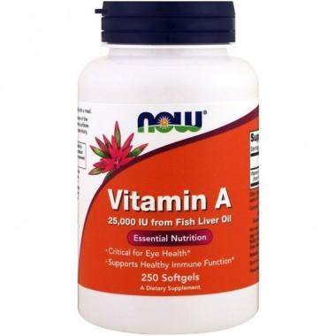 Витамин A NOW Foods Vitamin A 25,000 IU 250 Softgels Витамин A NOW Foods Vitamin A 25,000 IU 250 Softgels