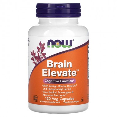 Комплекс для профилактики работы головного мозга NOW Foods Brain Elevate 120 Veg Caps