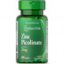 Микроэлемент Цинк Puritan's Pride Zinc Picolinate 25 mg 100 Caplets Микроэлемент Цинк Puritan's Pride Zinc Picolinate 25 mg 100 Caplets
