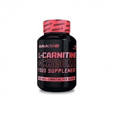 Жироспалювач для спорту BioTechUSA L-Carnitine + Chrome 60 Caps