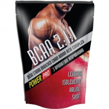 Амінокислота BCAA для спорту Power Pro BCAA 2:1:1 500 g /100 servings/ Клюква