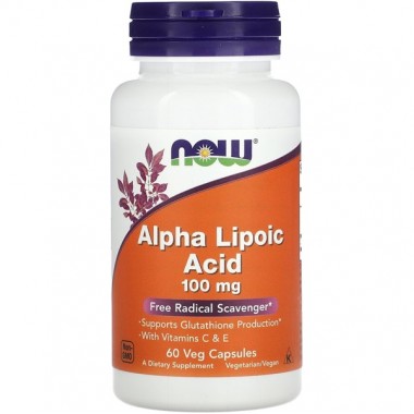 Альфа-липоевая кислота NOW Foods Alpha Lipoic Acid 100 mg 60 Veg Caps