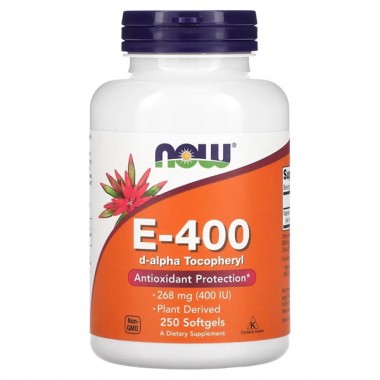 Витамин E NOW Foods Vitamin E-400 DA 250 Softgels