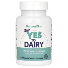 Лактаза Nature's Plus Say Yes to Dairy, Digestive Aid For Dairy Food 60 Chewable Tabs NAP-04440