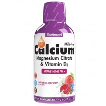 Микроэлемент Кальций Bluebonnet Nutrition Calcium Magnesium Citrate + Vitamin D3, 16 oz 473 ml Natural Mixed Berry Flavor BLB0696