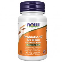 Пробиотик NOW Foods Probiotic-10 100 billion 30 Veg Caps NF2931 Пробиотик NOW Foods Probiotic-10 100 billion 30 Veg Caps NF2931