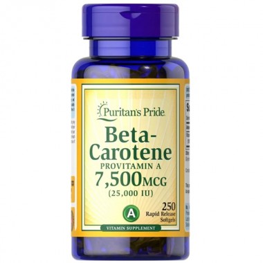 Витамин A Puritan's Pride Beta-Carotene 25,000 IU 250 Softgels