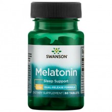 Мелатонин Swanson Melatonin-Dual-Release Formula 3 mg 60 Tabs