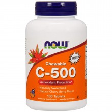Витамин C NOW Foods Chewable C-500 100 Tabs Cherry Berry