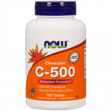 Витамин C NOW Foods Chewable C-500 100 Tabs Cherry Berry