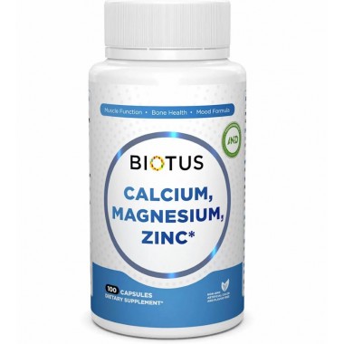 Мультиминеральный комплекс Biotus Calcium Magnesium Zinc with Vitamin D3 100 Caps BIO-530999