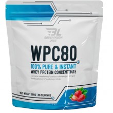Протеин Bodyperson Labs WPC80 900 g /30 servings/ Strawberry