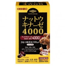 Комплекс для профилактики давления и кровообращения Orihiro Nattokinase 4000 FU 470 mg 60 Caps