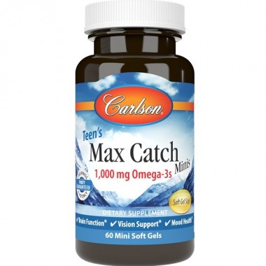 Омега 3 Carlson Labs Teen's Max Catch Minis 60 Soft Gels