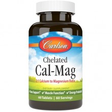 Мультиминеральный комплекс Carlson Labs Chelated Cal-Mag 60 Tabs