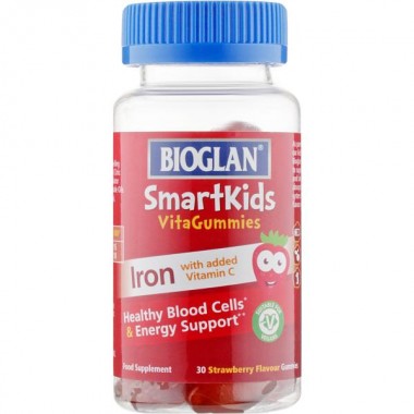 Витаминно-минеральный комплекс для детей Bioglan Smartkids Iron + Vitamin C 30 Gummies Strawberry