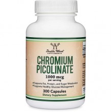 Микроэлемент Хром Double Wood Chromium Picolinate 1000 mcg (2 caps per serving) 300 Caps Микроэлемент Хром Double Wood Chromium Picolinate 1000 mcg (2 caps per serving) 300 Caps
