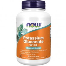 Микроэлемент Калий NOW Foods Potassium Gluconate 99 mg 250 Tabs