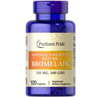 Бромелайн Puritan's Pride Bromelain 250 mg 120 Caplets Бромелайн Puritan's Pride Bromelain 250 mg 120 Caplets