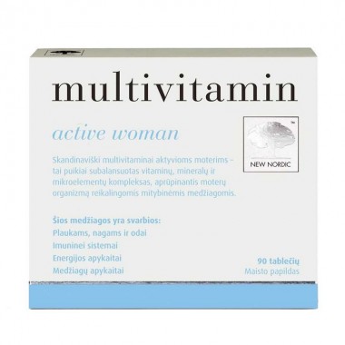 Витаминно-минеральный комплекс для женщин New Nordic Multivitamin active women 90 Tabs Витаминно-минеральный комплекс для женщин New Nordic Multivitamin active women 90 Tabs