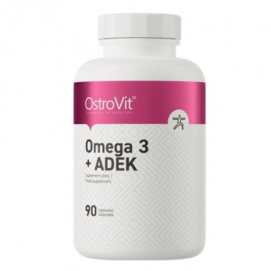 Омега для спорта OstroVit Omega 3 + ADEK 90 Caps