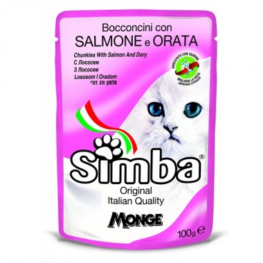  Monge Simba Cat Wet лосось и дори 0,1  кг