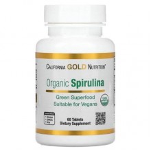 Спирулина California Gold Nutrition Spirulina 500 mg 60 Tabs