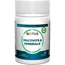 Витаминно-минеральный комплекс Biotus Multivits & Minerals 30 Tabs BIO-531163 Витаминно-минеральный комплекс Biotus Multivits & Minerals 30 Tabs BIO-531163