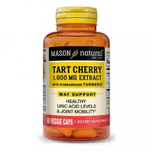 Антиоксидант Mason Natural Tart Cherry 1000 mg Extract With Turmeric 60 Veg Caps