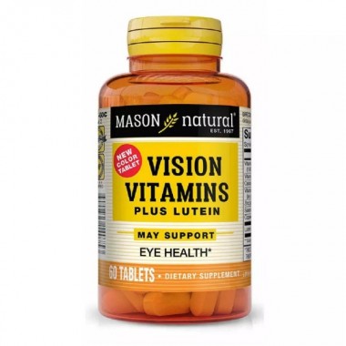 Комплекс для профилактики зрения Mason Natural Vision Vitamins Plus Lutein 60 Tabs Комплекс для профилактики зрения Mason Natural Vision Vitamins Plus Lutein 60 Tabs