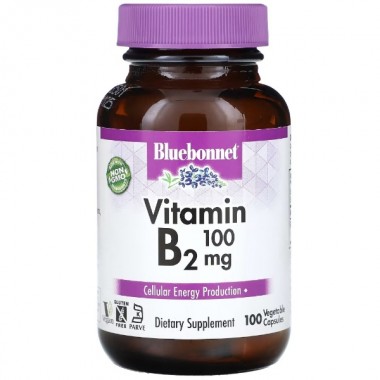 Рибофлавин Bluebonnet Nutrition Vitamin B2 100 mg 100 Caps