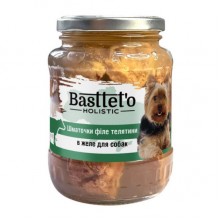 Basttet'o Holistic для собак 360г Кусочки филе телятины в желе