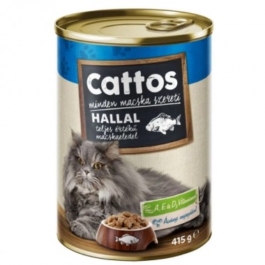  Cattos для кошек влажный корм с рыбой, 415 г