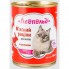  Леопольд Мясной рацион с кроликом для кошек, металлическая банка 360 г