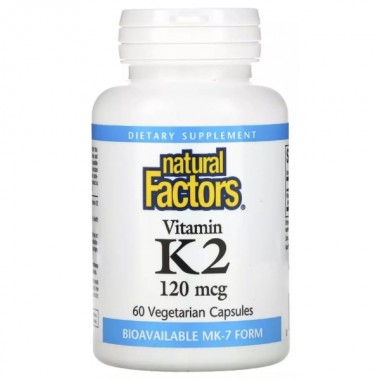 Витамин K Natural Factors Vitamin K2 120 mg 60 Veg Caps